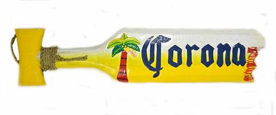 20'' CORONA PADDLE OAR HAND CARVED TROPICAL ISLAND TIKI BAR WALL ART BEER PADDLE
