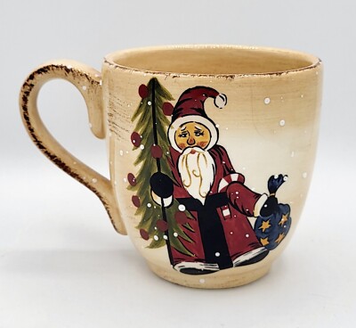 Dario Farrucci Winter Wonderland Christmas Santa Coffee Mug 16oz Mint Condition 