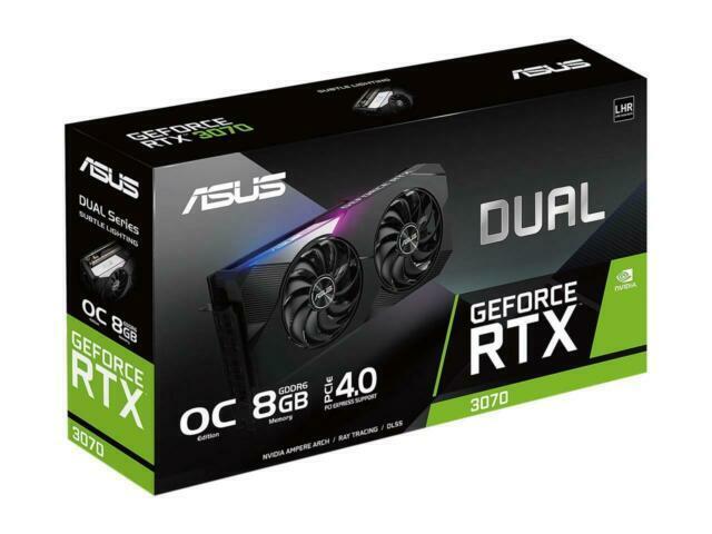 ASUS Dual GeForce RTX 3070 V2 OC Edition 8GB GDDR6 Graphics Card