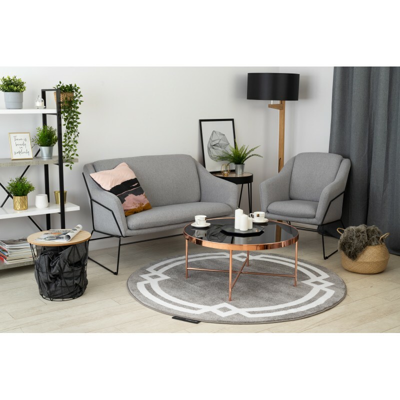 Modern Rugs 'Hampton' Lux Frame Circle Grey Original Best Quality | eBay