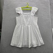 Old Navy Women Dress XXL White Fit & Flare Milkmaid Coquettecore Ruffle Short