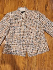Ann Taylor Blazer Jacket SIZE 8, Beige With Specs