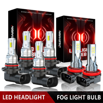 Fit Toyota Corolla 2009-13 6PCS led Headlight Kit Bulbs High Low Beam Fog Light