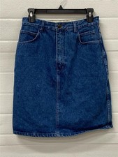 Vintage Alessio Medium Wash Blue Jean Skirt 6 Pocket Size 11/12