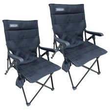 2x OUTDOOR REVOLUTION RECLINING LUCCA CHAIR FOLDING QUICK-DRY PADDED CAMPING