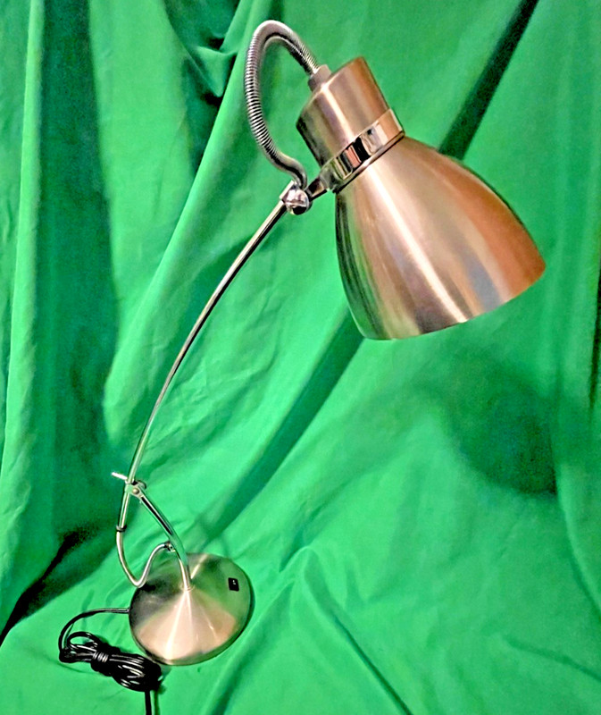 Stainless Steel Modern desk lamp Dual Articulated arm