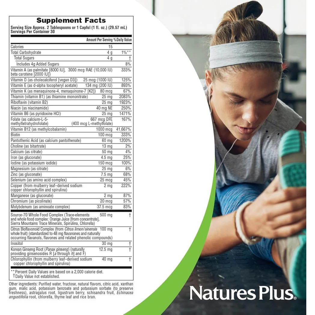 Natures Plus Source of Life Liquid Tropical Fruit 30oz Multivitami Nature's Plus
