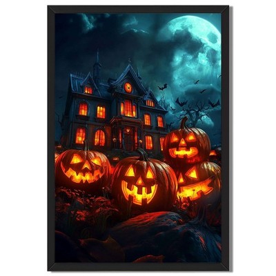 Haunted Mansion Pumpkins Wall Art Canvas Oil Paintings Reproduction