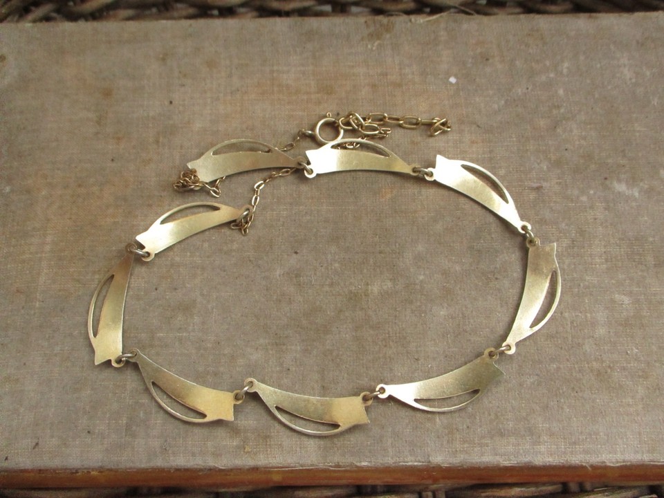VINTAGE SCANDINAVIAN SILVER GILT & ENAMEL NECKLACE | eBay UK