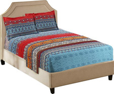 4-Piece Bohemian Cotton Bed Sheet Set - Soft  Breathable