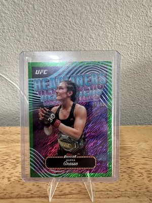 2024 Topps Finest UFC Headliners Alexa Grasso #HDL-12 Green Refractor /93
