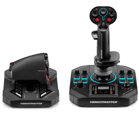 2960945 Thrustmaster Sol-R 4 HOTAS Nero USB Joystick + leva di con - Immagine 4