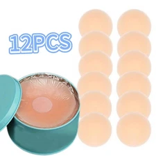 6 Pairs Nippleless Cover Pasties Women Reusable Adhesive Silicone Nipple Round