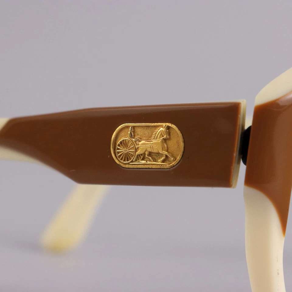 Очки солнцезащитные Celine Paris винтажные кремового цвета пластиковые Франция - Изображение 4 из 4