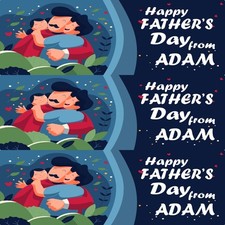 Personalised Happy Father's Day Banner Dad Party Banner Party Decoration Fathers