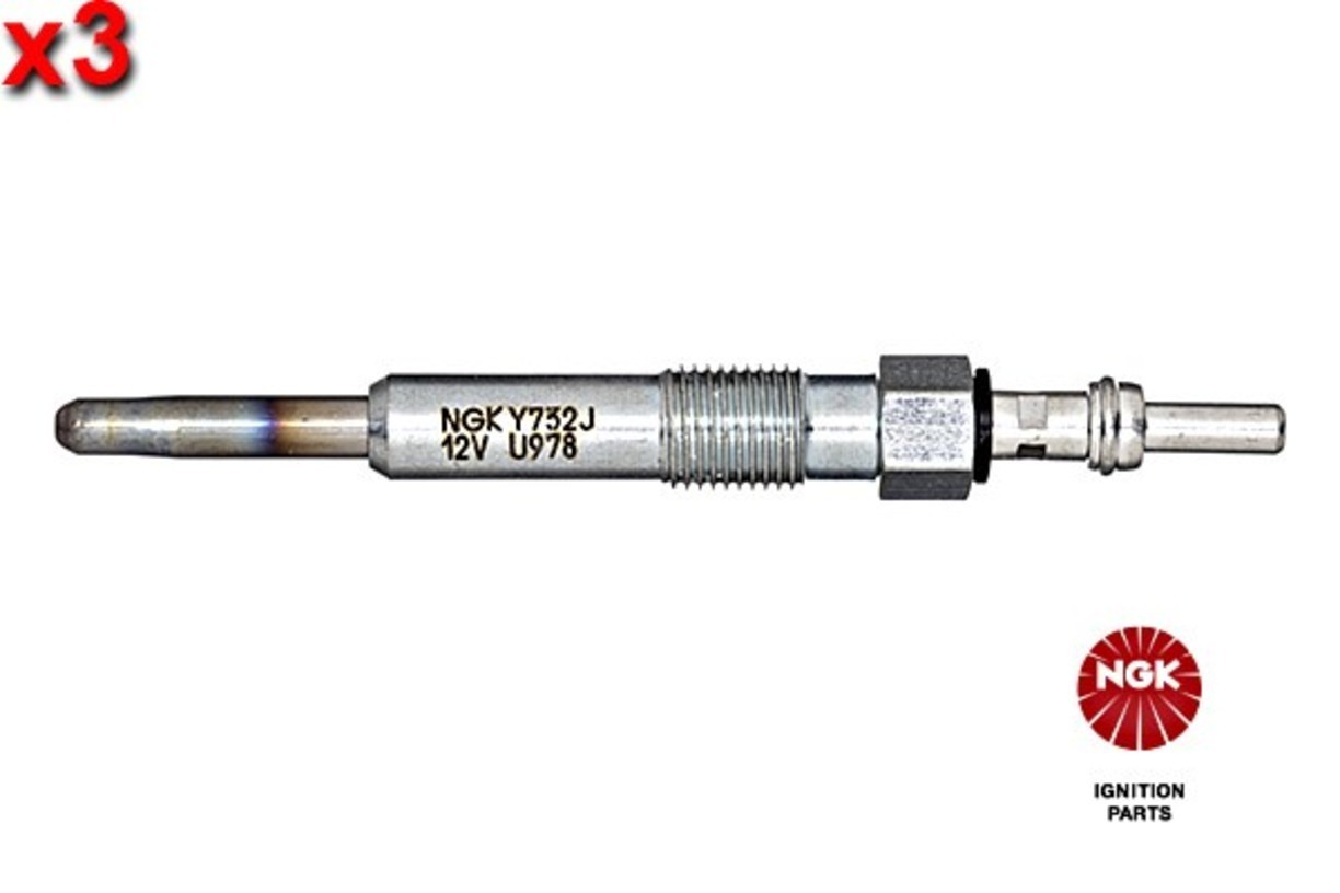NGK 3x Glow Plug For AUDI DACIA FORD MITSUBISHI NISSAN OPEL SEAT 90-18 1037204