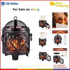 Wax Melt Warmer Bronze 4-in-1 Electric Oil Burner Fireplace Decor Aromatherapy