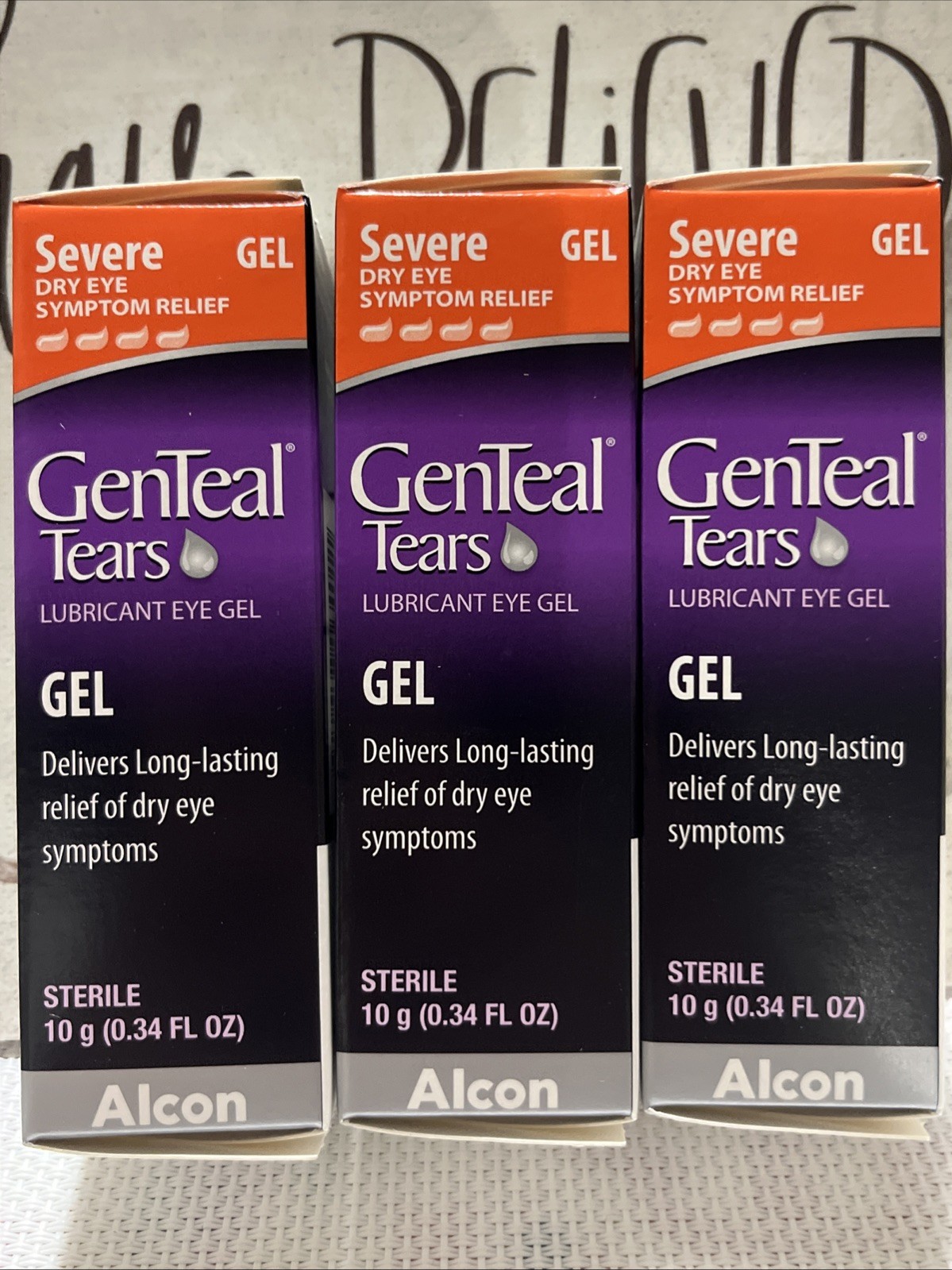 GenTeal Tears Severe Dry Eye Lubricant Gel O.34 Fl Oz (3 Pack) Exp 03/27