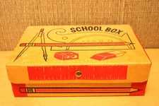 Scarce Vintage 1960's Folded Cardboard School Box By Empire Pencil Co. + Bonus