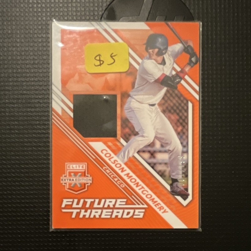 Panini 2021 Elite Extra Edition Future Threads Mem Colson Montgomery FT-CM