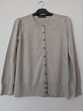 M&S Collection Women's Cardigan Natural Size 8-10  Chest 34in  Round Neck