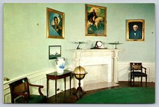 Vtg Postcard Harry Truman Library Missouri President Office White House