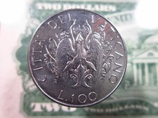 Vatican City 100 Lire MCMLXXXIX 1989 Unc Pope Pius XII i3956 Coin