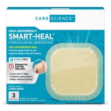 Smart Heal Hydrocolloid Bandages, Extra Large  100 Waterproof Seal 4 in x ...
