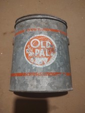 Old Pal Inc. Miniature Oval Galvanized Fishing Minnow Bucket Bait Storage 