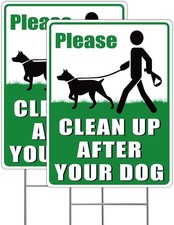 GMHLLES 2PCS No Dog Fouling Sign, No Dog Poop Signs Multi Function Rust Proof a