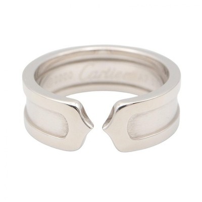 CARTIER C2 Ring 18KWG White Gold Used Unisex US size 5.5 #50 | eBay
