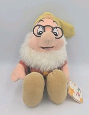 Disney Store DOC Snow White Seven Dwarfs Plush Stuffed Toy Shelf Sitter 12" NOS