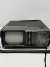 Vintage Sears Portable TV Radio AM FM PSB 5" B&W Screen Model 580.50270350 1983