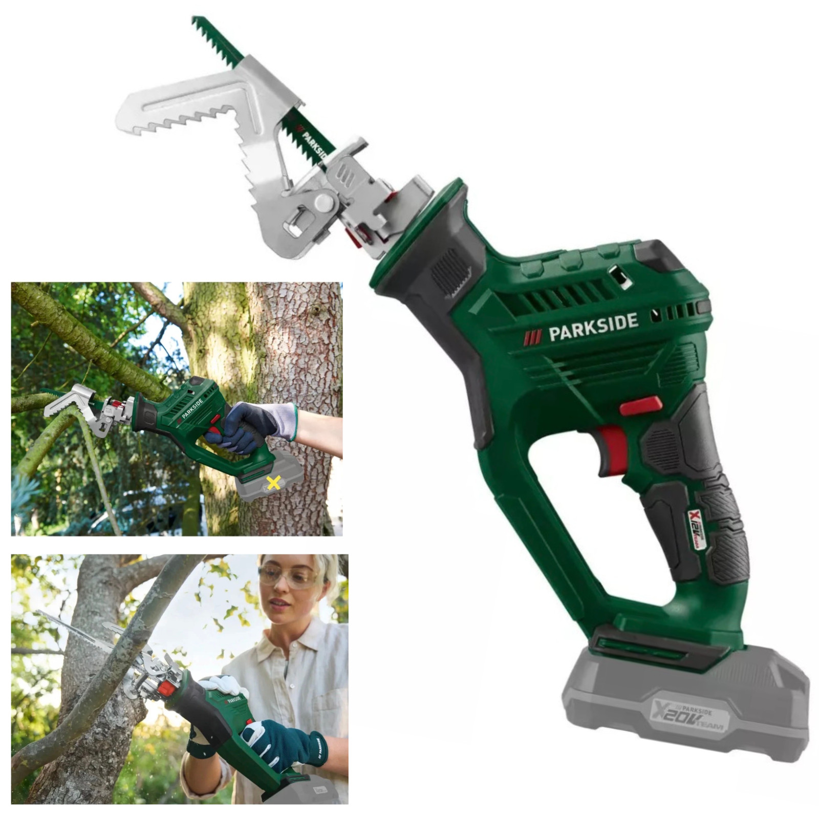 Parkside 20V Cordless Branch Cutter Pruning Garden Saw  No Battery & Charger