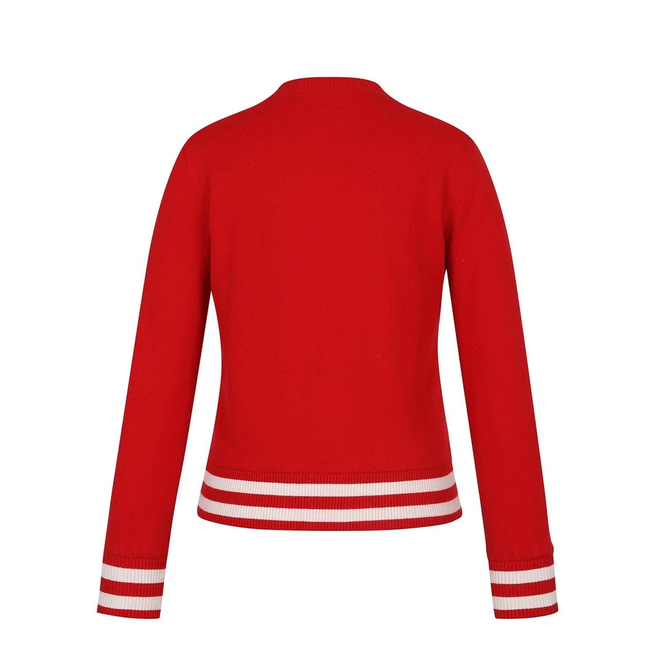 Cárdigan tejido con cremallera acolchado de plumón de ganso genuino PING para mujer  Foto 2 de 4