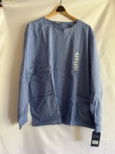 Cherokee Authentic Workwear Scrub Jacket Size X-Large Blue Button Front 4350