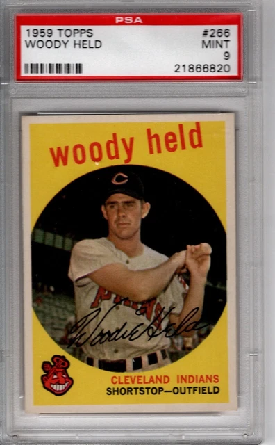 1959 Topps  #266   Woody Held-   PSA 9  Complete set being listed