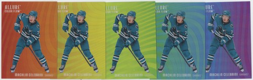 2025-26 Upper Deck Allure Color Flow Complete Rainbow Macklin Celebrini #CF-28