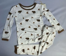 NEW 2T Honey Bear Kyte Baby Bamboo Long Sleeve PJ Pajama Set Rare Retired NWT