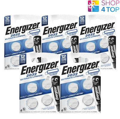 20 Energizer Cr2032 Ultimate Lithium-Batterien 3V Knopfzelle 4Bl Exp 2034 NEU