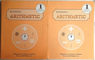 LOT OF 2: Beginning Arithmetic 1 Workbook 2 Lessons 86-170