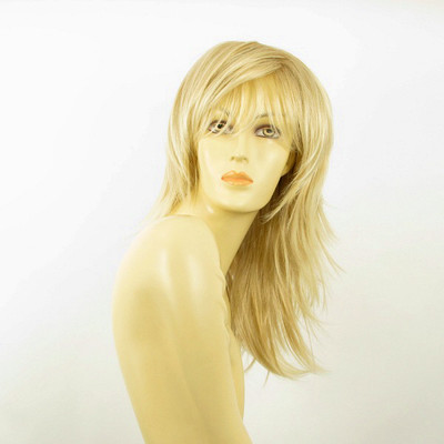 Perruque Mi-longue Blonde Doré Méchée NINON - Synthétique, Brillante !