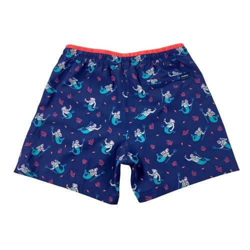 Pantaloncini da bagno Chubbies uomo taglia M The Triton Of The Seas blu navy foderati tronchetti nuovi con etichette - Foto 2 di 8