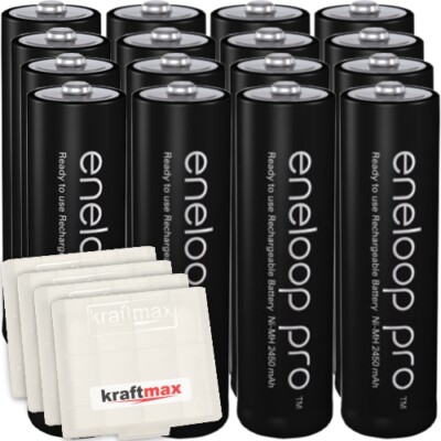 16x eneloop Pro Mignon AA Akkus 2550mAh min. 2500mAh Akku - Neueste Generation