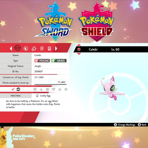 ✨ Shiny Celebi ✨Event Pokémon the Movie Coco ✨ Sword & Shield ✨ UNTOUCHED