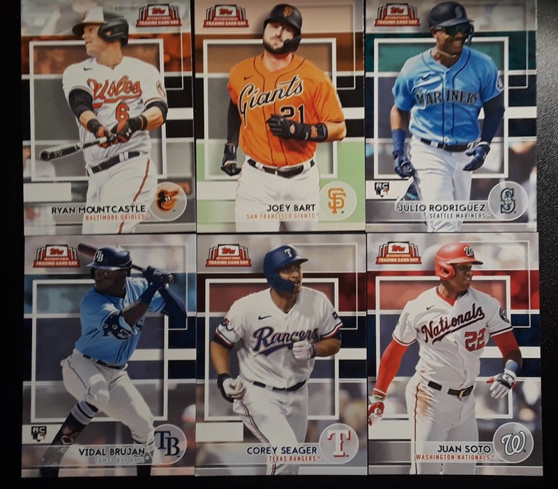 2022 Topps International Trading Card Day Baseball 6 Card Lot, Sota, Rodriguez