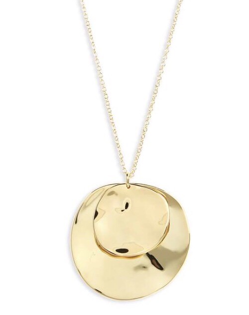 Chloe Long Cluster Pendant Necklace GORJANA Gold Tone UK