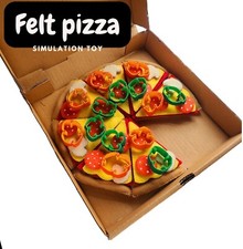 Felt pizza with 8 slices, handmade, kitchen toys, educational toys, montessori