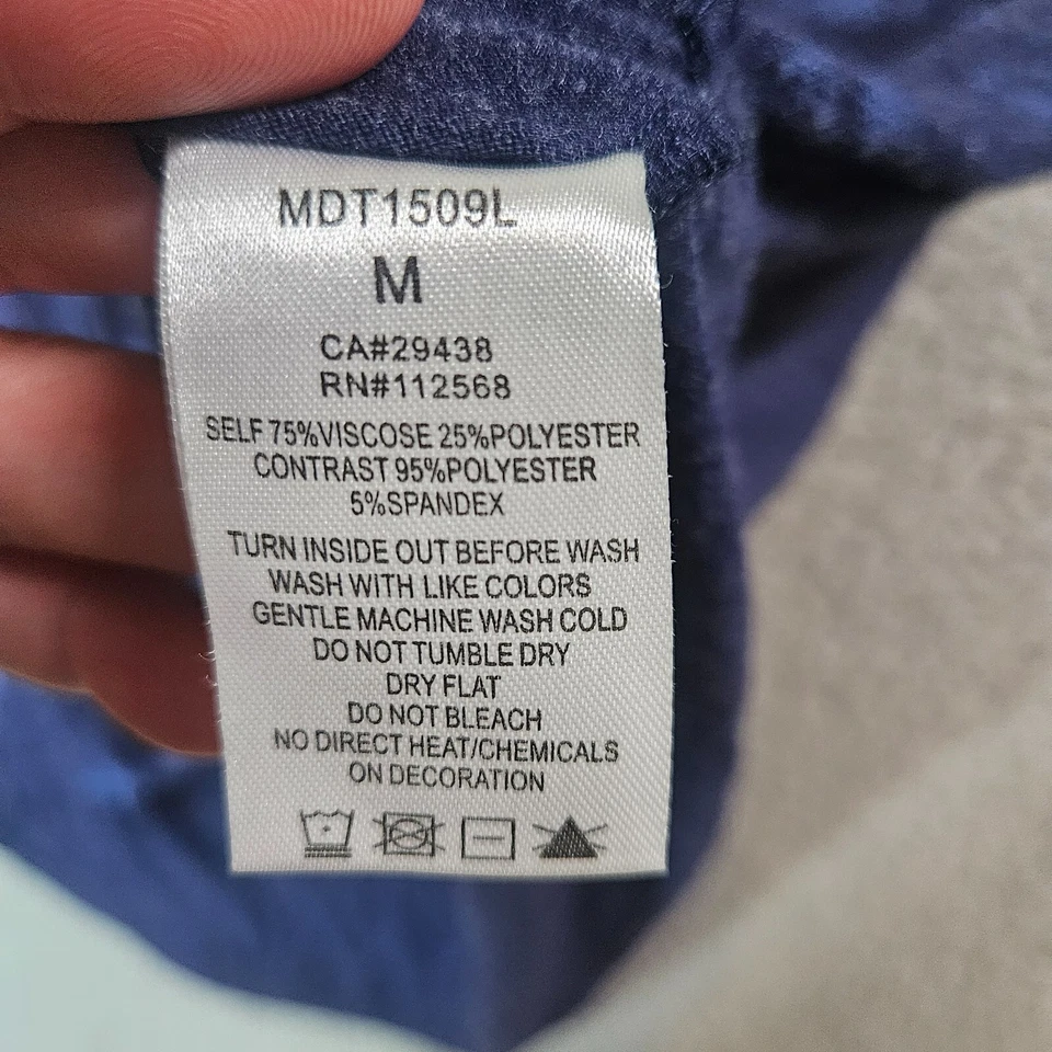 Blusa túnica Miss Me para mujer mediana espalda transparente manga 3/4 azul cachemira - M Foto 4 de 4