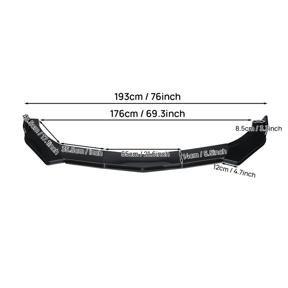 For Ford F150 Front Bumper Lip Spoiler Splitters Lower Chin Body Kit Gloss Black Foto 3 de 4